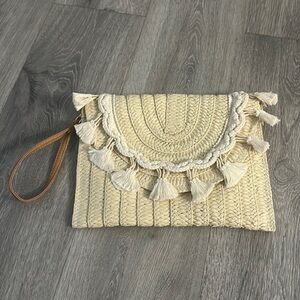 Vacation Boho Tassel Clutch Bag Tropical Bohemian Handbag